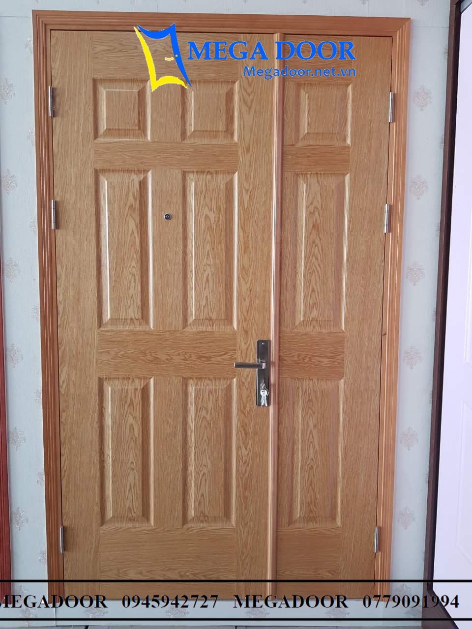 Cấu tạo cửa gỗ công nghiệp HDF Veneer mẹ bồng con
