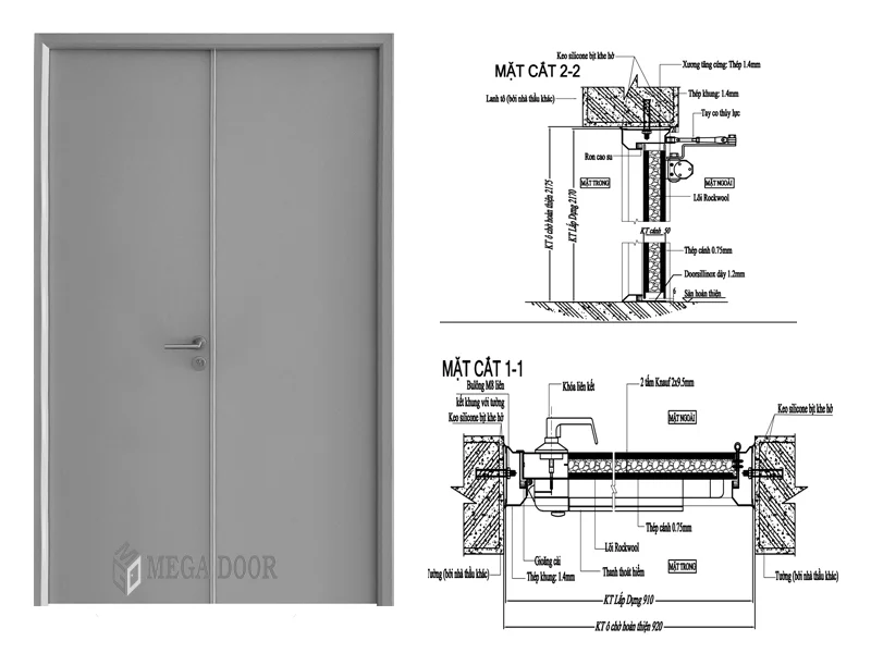 cấu tạo cửa thép chống cháy