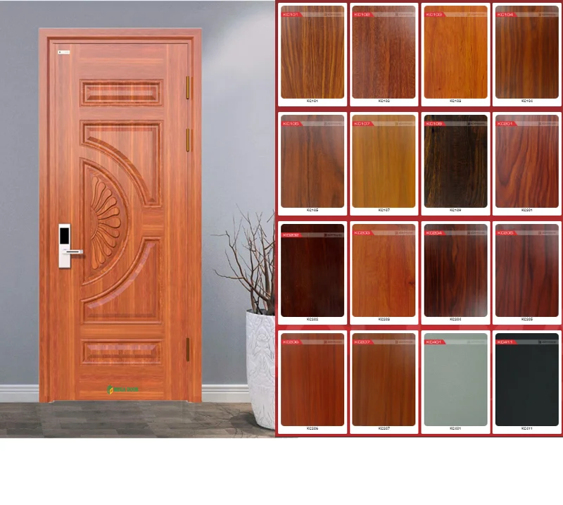 màu sắc cửa thép vân gỗ không bong tróc