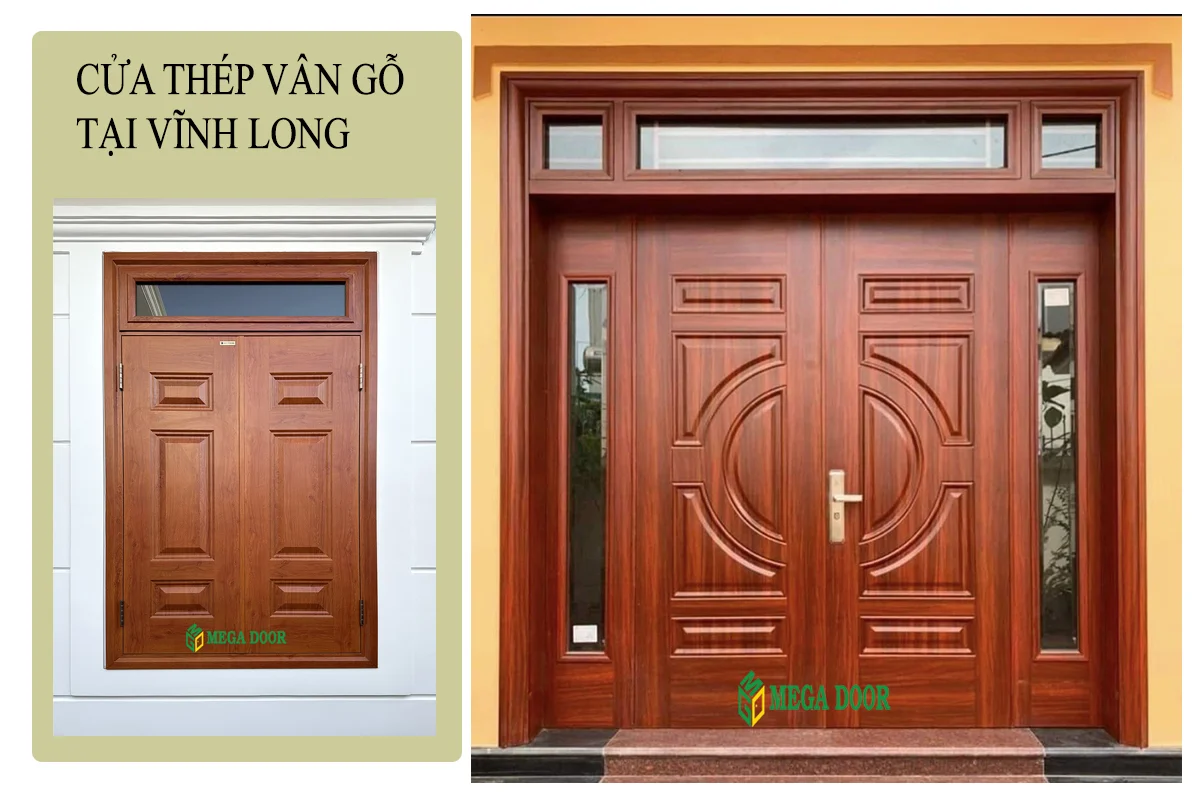 cửa thép vân gỗ tại vĩnh long